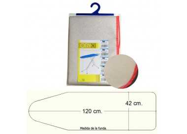 Funda Mesa Plancha Espuma Metalizada 120x42 cm.