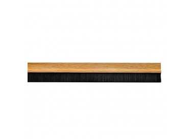 Burlete Puerta Pvc Roble Con Cepillo 1 Metro