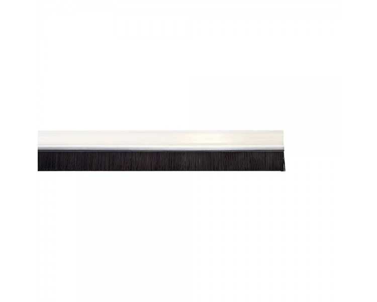 Burlete Puerta Pvc Transparente Con Cepillo 1 Metro