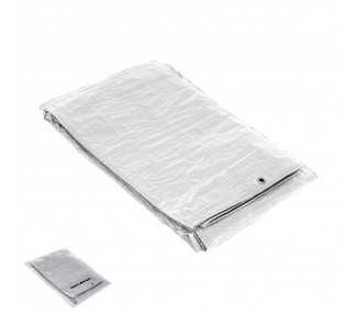Lona Impermeable Reforzada 3x4 metros (Aproximadamente) Con Ojetes Metálicos, Lona de Protección Duradera, Color Blanco.