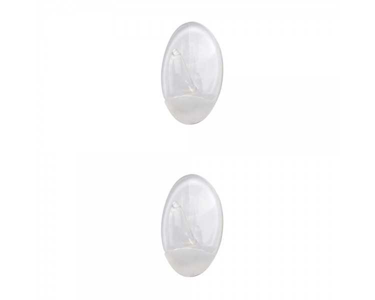 Colgador Oryx  Transparente Grande (Blister 2 Unidades) Adhesivo