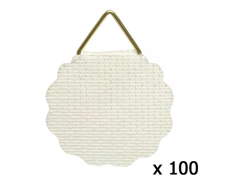 Colgador Tela Engomado  (Bolsa 100 Unidades)