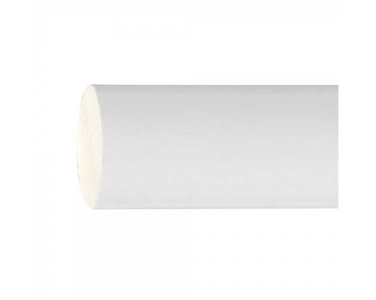 Barra Madera Lisa 1,8 Metros x 20 mm. blanco