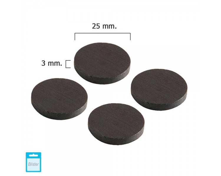 Iman Wolfpack Ferrita Disco Ø 25x3 mm. (Blister 4 Piezas)