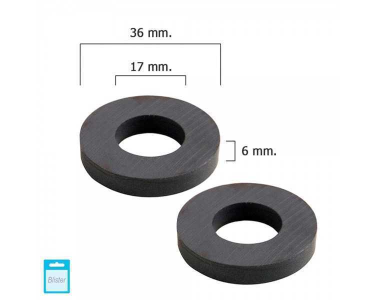 Iman Wolfpack Ferrita Aro Ø 36x17x6 mm. (Blister 2 Piezas)