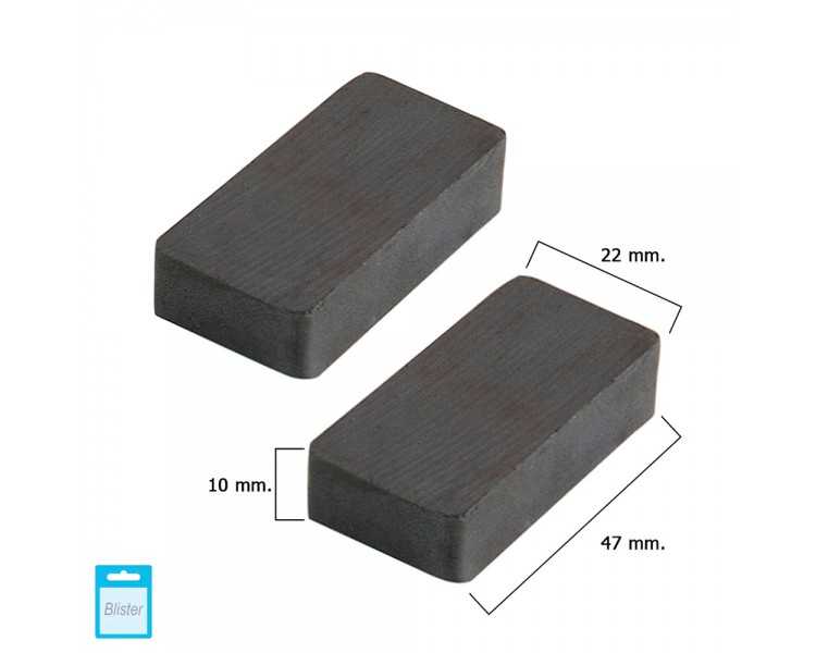 Iman Wolfpack Ferrita Rectangular 47x22x10 mm. (Blister 2 Piezas)
