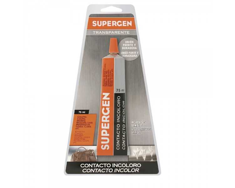 Pegamento Supergen Incoloro   75 ml.