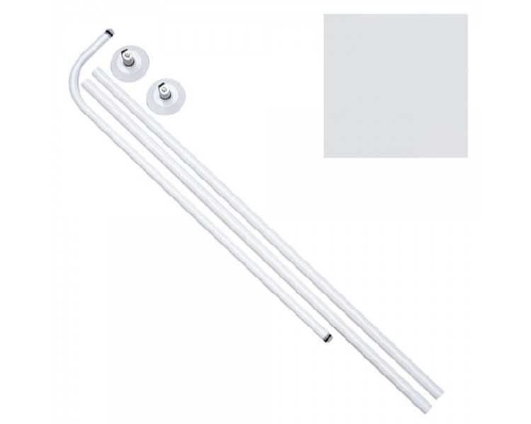 Barra Baño Curva 18 mm. (80x110 A 196) Blanco