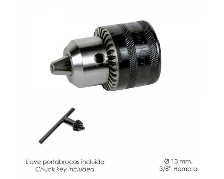 Portabrocas Con Llave 13 mm. 3/8 Hembra