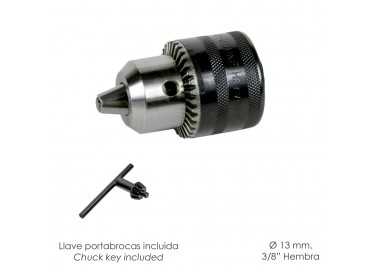 Portabrocas Con Llave 13 mm. 3/8 Hembra