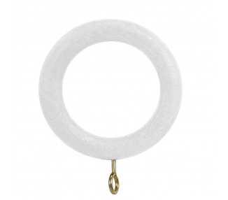 Anilla Madera Lisa Con Hembrilla 29x45 mm. Blanco