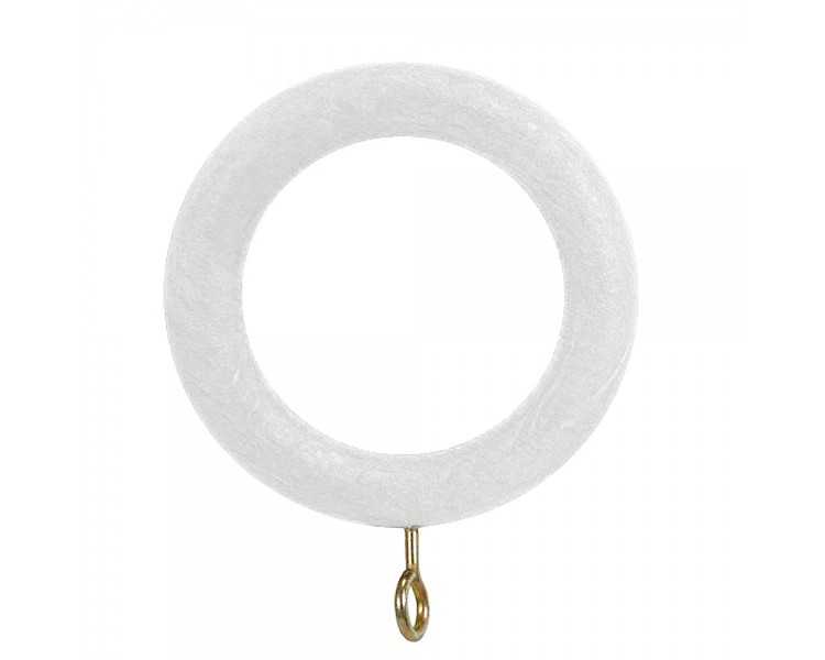 Anilla Madera Lisa Con Hembrilla 29x45 mm. Blanco