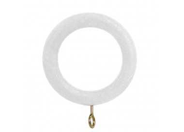 Anilla Madera Lisa Con Hembrilla 29x45 mm. Blanco