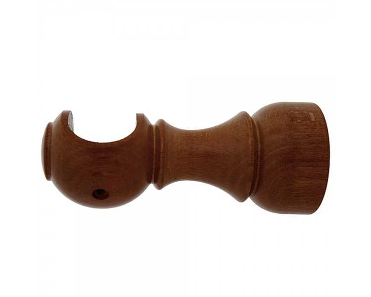 Soporte Madera Liso Abierto 20x 88 mm. Nogal