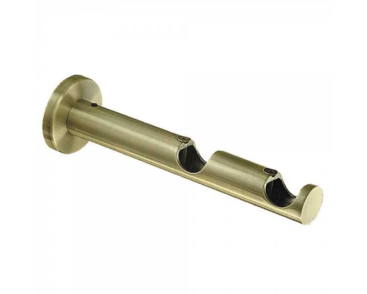 Soporte Zirconio Doble 20 mm. Bronce Viejo