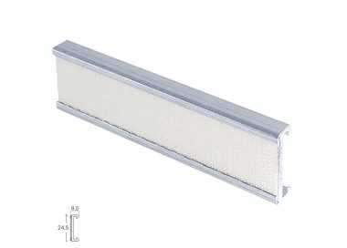 Perfil Estor Velcro P-909  3,0mt Plata