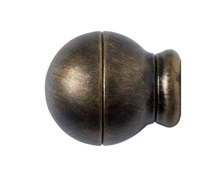 Terminal Forja Esfera Rayada Ø 20 mm. Negro / Oro Juego 2 Piezas