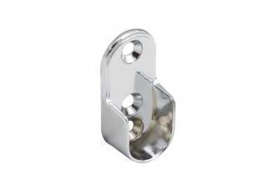 Soporte Lateral Oval Para Tubo Ø 16 mm. Cromado