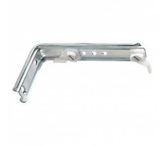 Soporte Doble Para Riel Aluminio Blanco Reforzado