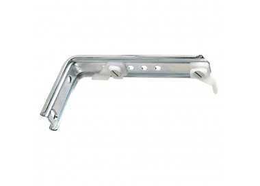 Soporte Doble Para Riel Aluminio Blanco Reforzado