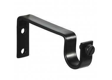 Soporte Sencillo Forja Ø 20 mm. Negro (Blister 2 Piezas)