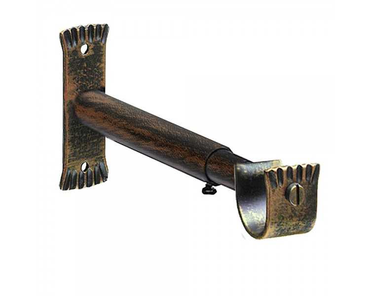 Soporte Forja Extensible 20 mm. Negro / Dorado