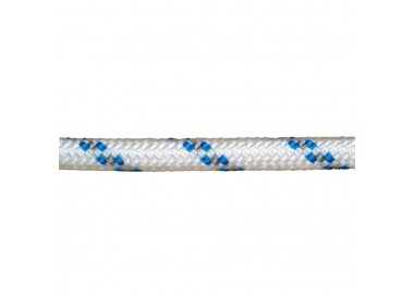 Cuerda Poliester Trenzada Blanco / Azul 10 mm. Bobina 100 m.
