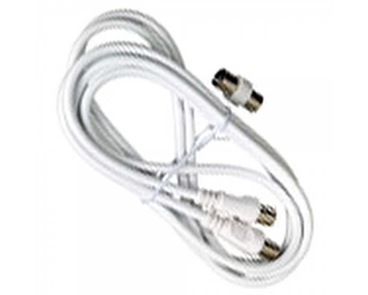 Conector TV Video Macho / Macho  2 metros Con Adaptador Macho / Hembra