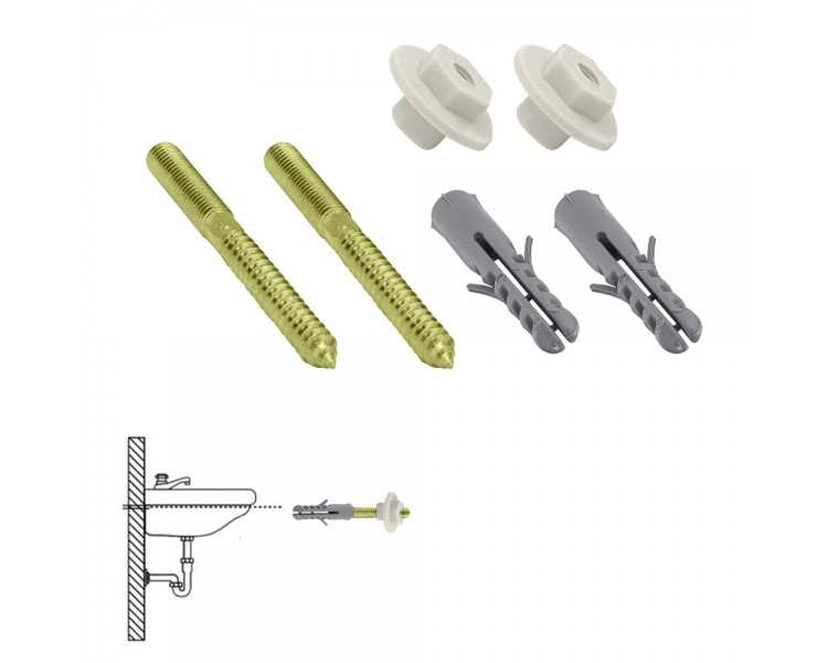 Kit Sanitario Fijacion Lavabo  10x110 mm. (2 Piezas)
