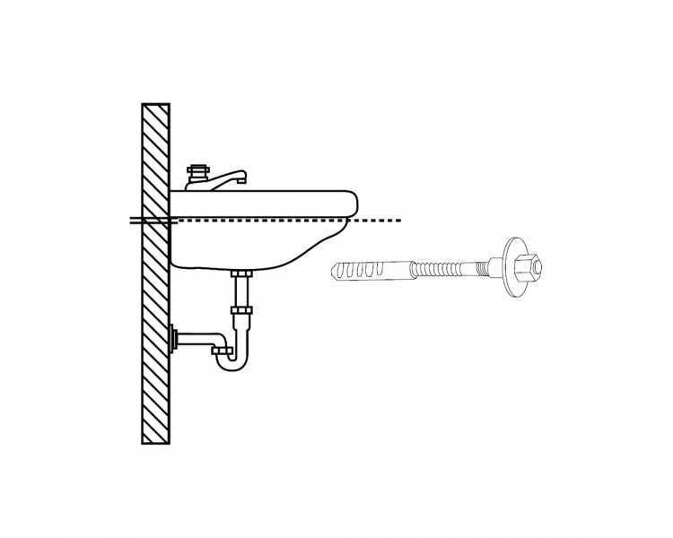 Kit Sanitario Fijacion Lavabo  10x110 mm. (2 Piezas)