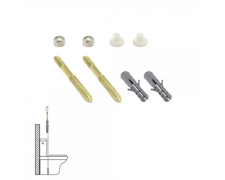 Kit Sanitario Fijacion Wc  5x75 mm. Bicromatado (2 Piezas)