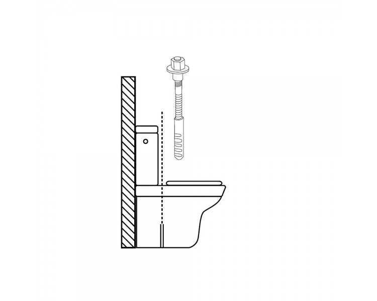 Kit Sanitario Fijacion Wc  5x75 mm. Bicromatado (2 Piezas)