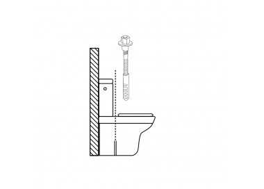 Kit Sanitario Fijacion Wc  6x80 mm. Inoxidable (2 Piezas)