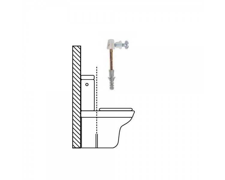 Kit Sanitario Fijación Wc  Horizontal 5x70 mm. (2 Piezas)
