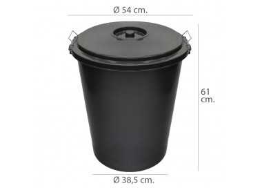 Cubo Basura Plastico Comunidad Con Tapa   50 Litros