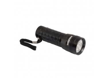 Linterna LED De Mano De Aluminio A Pilas(3 AAA) 55 Lumenes 14 Leds Mango Engomado (Expositor 12 piezas)