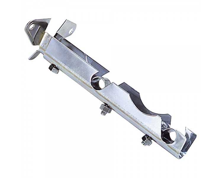 Soporte Barra 12 mm.Ø Cromo Doble Frente