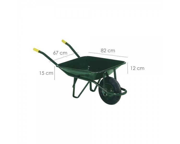 Carretilla Obra Verde Metálica Desmontada