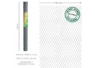 Enrejado Triple Torsion 13/ 150 cm. Rollo 50 Metros Uso Domestico