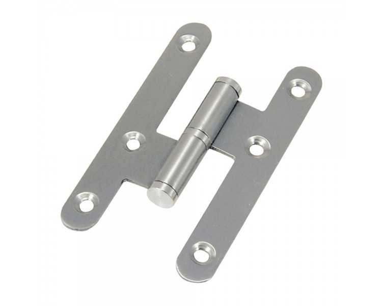 Pernio Inox Canto Redondo Sin Remate 100 mm. Derecha