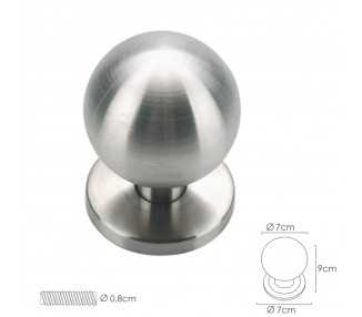 Pomo Puerta Esferico Color Inox Oryx