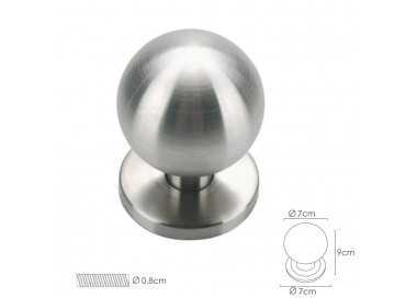 Pomo Puerta Esferico Color Inox Oryx