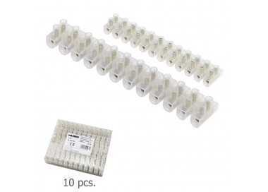 Regleta 12 Fichas Empalme  2 A. - 2,5 mm² (Paquete 10 Regletas)