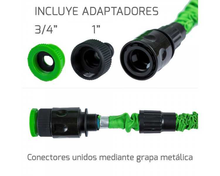 Manguera Extensible Riego  5 a 15 Metros Con  Pistola De 7 Posiciones