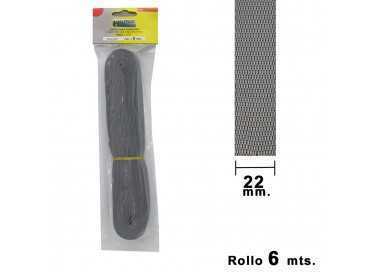 Cinta Persiana Wolfpack Gris 22 mm. Rollo 6 Metros