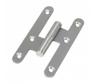 Pernio Inox Canto Redondo Sin Remate 100 mm.  Izquierda