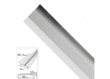 Tapajuntas Adhesivo Para Moquetas Metal Plata   98,5 cm.