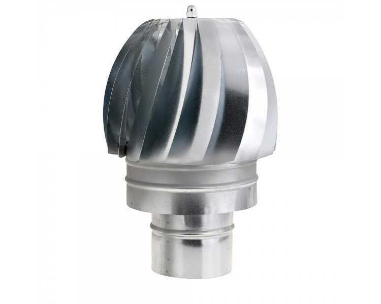 Wolfpack Sombrero Extractor Galvanizado para Estufa, Chimenea, Extracción de Humos, Para tubo Ø 100 mm.