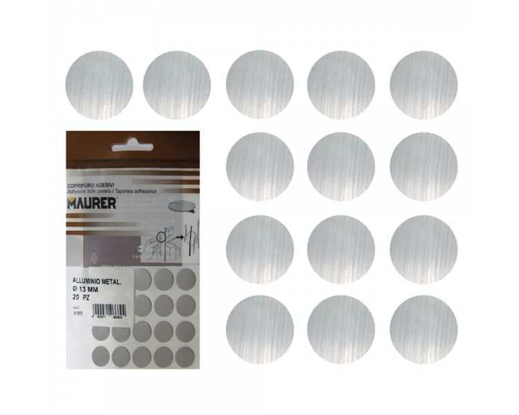 Tapatornillos Adhesivos Gris Metalizado. (Blister 20 unidades)