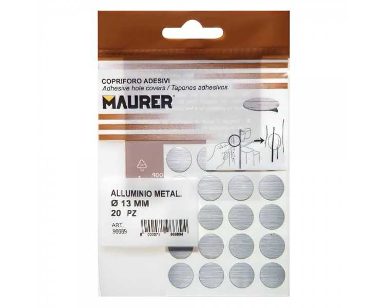 Tapatornillos Adhesivos Gris Metalizado. (Blister 20 unidades)